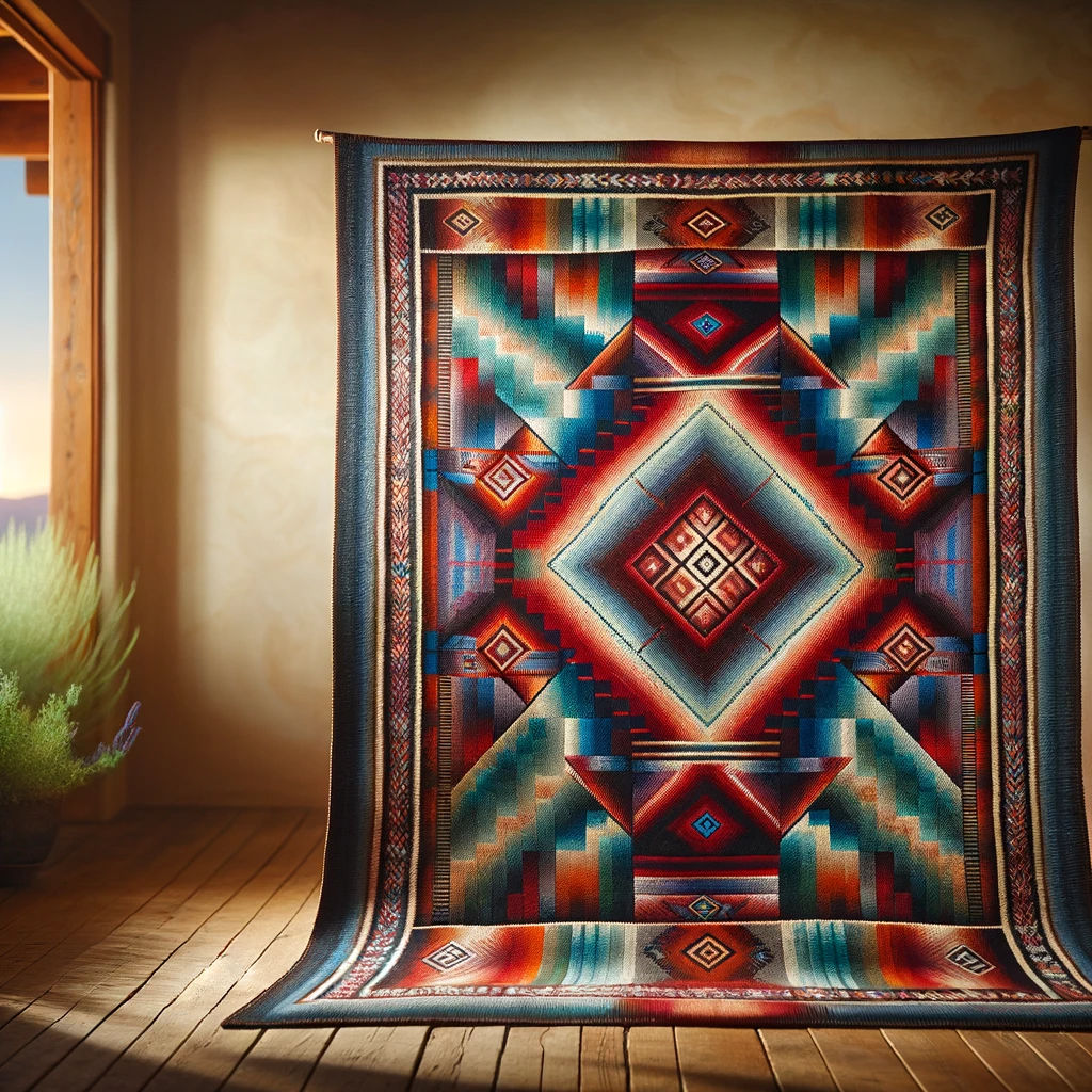 Navajo blankets, highlighting the skilled craftsmanship and cultural heritage of the Navajo people